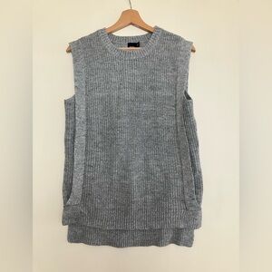 ASOS Gray Sleeveless Crew Neck Sweater